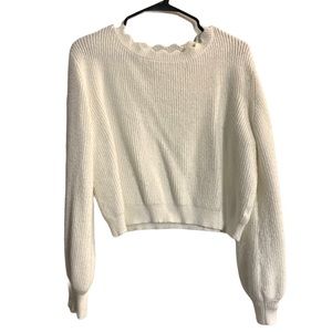 Jun & Ivy Crop Sweater Cream Medium
